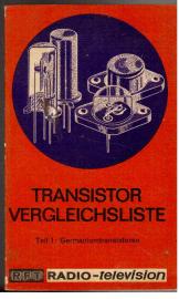 Transistorvergleichsliste. Teil 1: Germaniumtransistoren Transistorvergleichsliste. Teil 1: Germaniumtransistoren