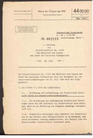 1. Änderung zur Dienstvorschrift Nr. 10 (1980) des Ministers des Innern und Chefs der Deutschen Volkspolizei vom 22. Juli 1981 1. Änderung zur Dienstvorschrift Nr. 10 (1980) des Ministers des Innern und Chefs der Deutschen Volkspolizei vom 22. Juli 1981