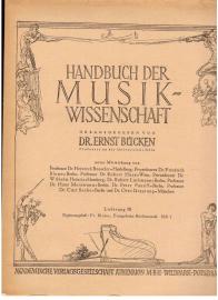 Handbuch der Musikwissenschaft. Lieferung 50: Evangelische Kirchenmusik. Heft 1 Handbuch der Musikwissenschaft. Lieferung 50: Evangelische Kirchenmusik. Heft 1
