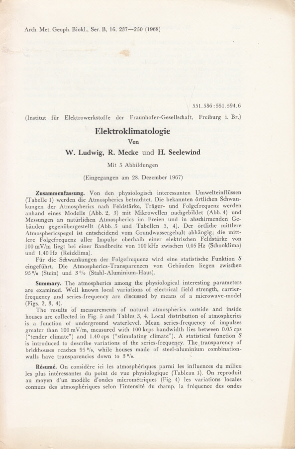 Elektroklimatologie