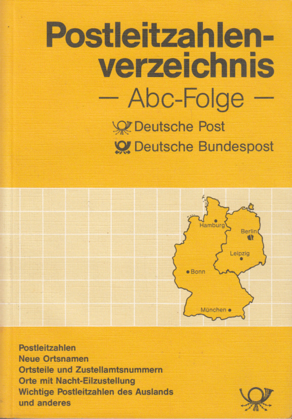 Postleitzahlenverzeichnis : ABC-Folge Postleitzahlenverzeichnis : ABC-Folge