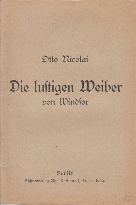 Die lustigen Weiber von Windsor Die lustigen Weiber von Windsor