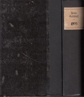 Reichs-Gesetzblatt 1909 Nr. 1 bis einschl. Nr. 66