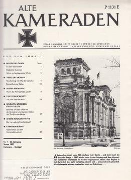 Alte Kameraden. Unabhängige Zeitschrift Deutscher Soldaten. 35. Jhg., Heft 1-12, 1987 Alte Kameraden. Unabhängige Zeitschrift Deutscher Soldaten. 35. Jhg., Heft 1-12, 1987
