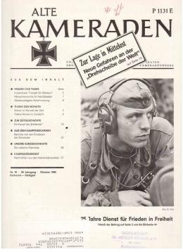 Alte Kameraden. Unabhängige Zeitschrift Deutscher Soldaten. 28. Jhg., Nr. 10, Oktober 1980 Alte Kameraden. Unabhängige Zeitschrift Deutscher Soldaten. 28. Jhg., Nr. 10, Oktober 1980