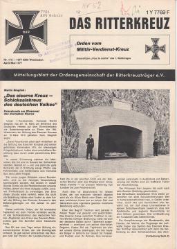Das Ritterkreuz. Mitteilungsblatt der Ordensgemeinschaft der Ritterkreuzträger e.V. Nr. 1/2(1977) Das Ritterkreuz. Mitteilungsblatt der Ordensgemeinschaft der Ritterkreuzträger e.V. Nr. 1/2(1977)