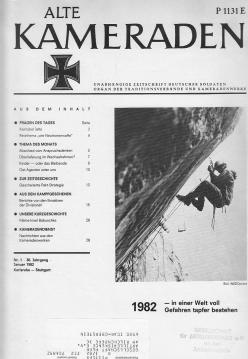 Alte Kameraden. Unabhängige Zeitschrift Deutscher Soldaten. 30. Jhg., 1/1982 Alte Kameraden. Unabhängige Zeitschrift Deutscher Soldaten. 30. Jhg., 1/1982