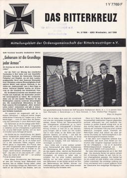 Das Ritterkreuz. Mitteilungsblatt der Ordensgemeinschaft der Ritterkreuzträger e.V. Nr. 2(1969) Das Ritterkreuz. Mitteilungsblatt der Ordensgemeinschaft der Ritterkreuzträger e.V. Nr. 2(1969)