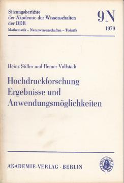 Hochdruckforschung Ergebnisse und Anwendungsmöglichkeiten Hochdruckforschung Ergebnisse und Anwendungsmöglichkeiten