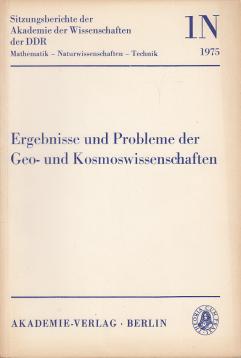 Ergebnisse der Geo- und Kosmoswissenschaften Ergebnisse der Geo- und Kosmoswissenschaften