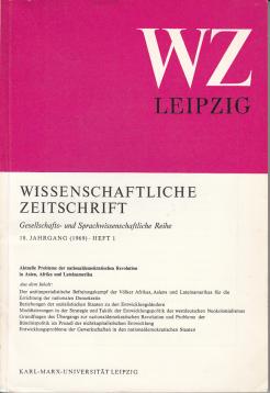 Wissenschaftliche Zeitschrift,Gesellschafts-und Sprachwissenschaftliche Reihe.18.Jahrgang (1969), Heft 1. Wissenschaftliche Zeitschrift,Gesellschafts-und Sprachwissenschaftliche Reihe.18.Jahrgang (1969), Heft 1.