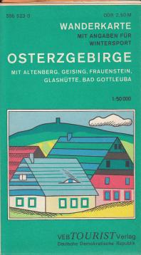 Osterzgebirge - Maßstab ca. 1:50000. Wanderkarte. Mit Angaben für Wintersport. Osterzgebirge - Maßstab ca. 1:50000. Wanderkarte. Mit Angaben für Wintersport.