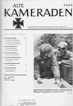 Alte Kameraden. Unabhängige Zeitschrift Deutscher Soldaten. 33. Jhg., Nr. 1, Januar 1985 Alte Kameraden. Unabhängige Zeitschrift Deutscher Soldaten. 33. Jhg., Nr. 1, Januar 1985