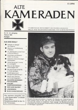 Alte Kameraden. Unabhängige Zeitschrift Deutscher Soldaten. 44. Jhg., Nr. 1/2, Februar 1996 Alte Kameraden. Unabhängige Zeitschrift Deutscher Soldaten. 44. Jhg., Nr. 1/2, Februar 1996