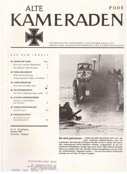 Alte Kameraden. Unabhängige Zeitschrift Deutscher Soldaten. 30. Jhg., Nr. 10, Oktober 1982 Alte Kameraden. Unabhängige Zeitschrift Deutscher Soldaten. 30. Jhg., Nr. 10, Oktober 1982