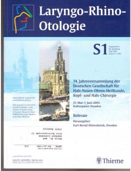 Laryngo-Rhino-Otologie, S1, Mai 2003 Laryngo-Rhino-Otologie, S1, Mai 2003