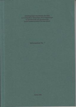 Arbeitsgruppe Geschichte der NVA und Integration ehemaliger NVA-Angehöriger in Gesellschaft und Bundeswehr beim Landesvorstand Ost des DBwV Information Nr. 7 Arbeitsgruppe Geschichte der NVA und Integration ehemaliger NVA-Angehöriger in Gesellschaft und Bundeswehr beim Landesvorstand Ost des DBwV Information Nr. 7