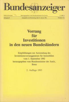 Vorrang für Investitionen in den neuen Bundesländern. Vorrang für Investitionen in den neuen Bundesländern.