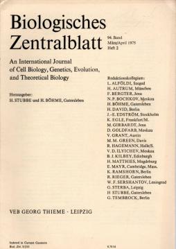 Biologisches Zentralblatt, 94. Band (1975), Heft 2, März/April Biologisches Zentralblatt, 94. Band (1975), Heft 2, März/April