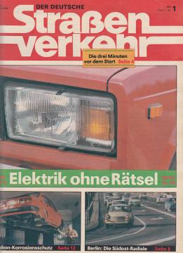 Der Deutsche Straßenverkehr, 34. Jahrgang, 1986 Der Deutsche Straßenverkehr, 34. Jahrgang, 1986