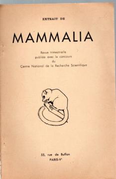 Extrait de Mammalia : Etude des Modefications Encephaliques Observees Chez les Insectivores Adaptes a la Recherche de Nourriture en Milieu Aquatique Extrait de Mammalia : Etude des Modefications Encephaliques Observees Chez les Insectivores Adaptes a la Recherche de Nourriture en Milieu Aquatique