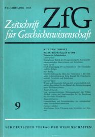ZfG Zeitschrift für Geschichtswissenschaft , XVI. Jg, Heft 9 (1968)