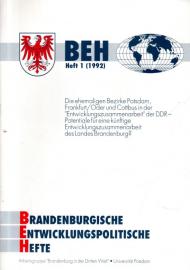 BEH Brandenburgische Entwicklungspolitische Hefte - Heft 1 (1992) BEH Brandenburgische Entwicklungspolitische Hefte - Heft 1 (1992)