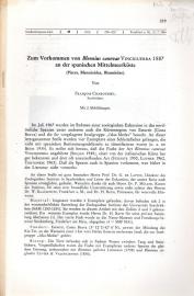 Zum Vorkommen von Blennius canevae VICIGUERRA 1887 an der spanischen Mittelmeerküste Zum Vorkommen von Blennius canevae VICIGUERRA 1887 an der spanischen Mittelmeerküste