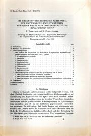 Die Wirkung verschiedener Antibiotica auf Entwicklung und Symbionten künstlich ernährter Bohnenblattläuse Die Wirkung verschiedener Antibiotica auf Entwicklung und Symbionten künstlich ernährter Bohnenblattläuse