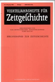 Vierteljahreshefte für Zeitgeschichte. 46. Jahrgang 1998. Bibliographie zur Zeitgeschichte Vierteljahreshefte für Zeitgeschichte. 46. Jahrgang 1998. Bibliographie zur Zeitgeschichte