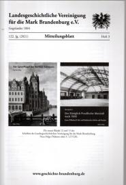 Mitteilungsblatt der Landesgeschichtlichen Vereinigung für die Mark Brandenburg e. V. 122. Jahrgang, Nr. 3(2021) Mitteilungsblatt der Landesgeschichtlichen Vereinigung für die Mark Brandenburg e. V. 122. Jahrgang, Nr. 3(2021)