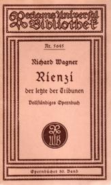 Rienzi der letzte der Tribunen. Vollständiges Opernbuch
