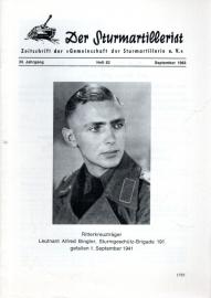 Der Sturmartillerist. Zeitschrift der Gemeinschaft der Sturmartillerie e.V. 34. Jahrgang, Heft 82, September 1983 Der Sturmartillerist. Zeitschrift der Gemeinschaft der Sturmartillerie e.V. 34. Jahrgang, Heft 82, September 1983