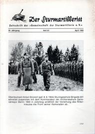 Der Sturmartillerist. Zeitschrift der Gemeinschaft der Sturmartillerie e.V. 34. Jahrgang, Heft 81, April 1983 Der Sturmartillerist. Zeitschrift der Gemeinschaft der Sturmartillerie e.V. 34. Jahrgang, Heft 81, April 1983