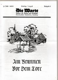 Die Warte : Blätter für Kultur und Geschichte. 37. Jhg. MMX, Ausgabe 8 Ernting Die Warte : Blätter für Kultur und Geschichte. 37. Jhg. MMX, Ausgabe 8 Ernting