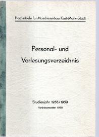 Personal- und Vorlesungsverzeichnis Studienjahr 1958/1959 Herbstsemester 1958 Personal- und Vorlesungsverzeichnis Studienjahr 1958/1959 Herbstsemester 1958