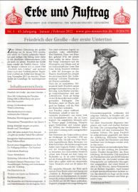 Erbe und Auftrag. Zeitschrift zur Förderung des monarchistischen Gedankens. 45. Jg., Nr. 1, Jan/Febr. 2012 Erbe und Auftrag. Zeitschrift zur Förderung des monarchistischen Gedankens. 45. Jg., Nr. 1, Jan/Febr. 2012