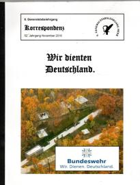Wir dienten Deutschland. Korrespondenz 52. Jahrgang November 2016