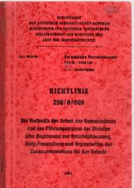 Richtlinie 250/8/009 Richtlinie 250/8/009