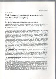 Der Rinderlungenwurm (Dictyocaulus viviparus) Der Rinderlungenwurm (Dictyocaulus viviparus)