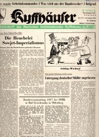 Kyffhäuser. Zeitschrift des Deutschen Soldatenbundes e.V. 85 Jg., Nr. 6/7 Juli/August 1967 Kyffhäuser. Zeitschrift des Deutschen Soldatenbundes e.V. 85 Jg., Nr. 6/7 Juli/August 1967