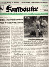 Kyffhäuser. Zeitschrift des Deutschen Soldatenbundes e.V. 85 Jg., Nr. 11, Nov. 1967 Kyffhäuser. Zeitschrift des Deutschen Soldatenbundes e.V. 85 Jg., Nr. 11, Nov. 1967