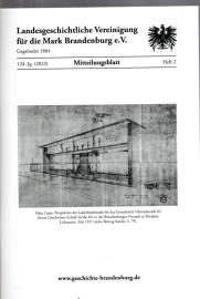 Mitteilungsblatt der Landesgeschichtlichen Vereinigung für die Mark Brandenburg e. V. 124. Jahrgang, Nr. 2(2023) Mitteilungsblatt der Landesgeschichtlichen Vereinigung für die Mark Brandenburg e. V. 124. Jahrgang, Nr. 2(2023)