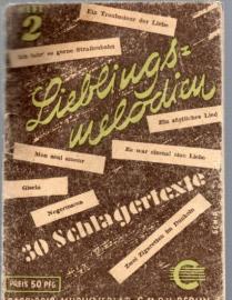 Lieblingsmelodien. 30 Schlagertexte. Heft 2.