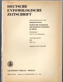 Deutsche Entomologische Zeitschrift, Neue Folge Band 34, Jahrgang 1987, Heft 1-3 Deutsche Entomologische Zeitschrift, Neue Folge Band 34, Jahrgang 1987, Heft 1-3