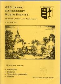 625 Jahre Rangsdorf/ Klein Kienitz. 75 Jahre 625 Jahre Rangsdorf/ Klein Kienitz. 75 Jahre
