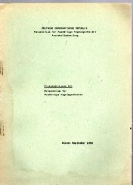 Protokoll-Liste III: Ministerium für Auswärtige Angelegenheiten. Stand: September 1980 Protokoll-Liste III: Ministerium für Auswärtige Angelegenheiten. Stand: September 1980