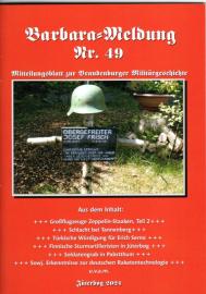 Barbara-Meldung Nr. 49: Mitteilungsblatt zur brandenburger Militärgeschichte Barbara-Meldung Nr. 49: Mitteilungsblatt zur brandenburger Militärgeschichte