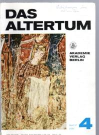 Das Altertum. Im Aufrage des Zentralinstituts für Alte Geschichte und Archäologie der Akademie der Wissenschaften der DDR. Bd 31, Heft 4