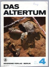 Das Altertum. Im Aufrage des Zentralinstituts für Alte Geschichte und Archäologie der Akademie der Wissenschaften der DDR. Bd 29, Heft 4
